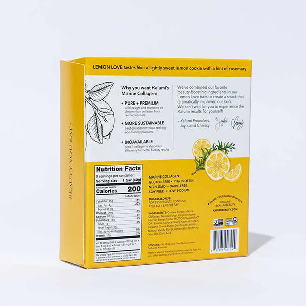Lemon Love Marine Collagen Bars (Box of 9)