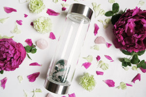 Love Water - Heart Chakra Crystal Water Bottle