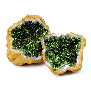 Green Geode Half Pair